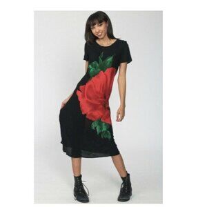 Vintage Jeffrey & Dara 90’s floral boho midi dress M